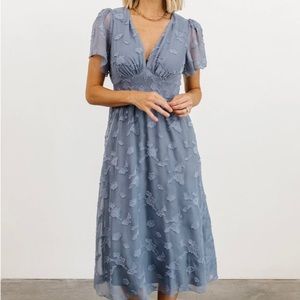 Baltic Born June Blue Smocked Dress size Small